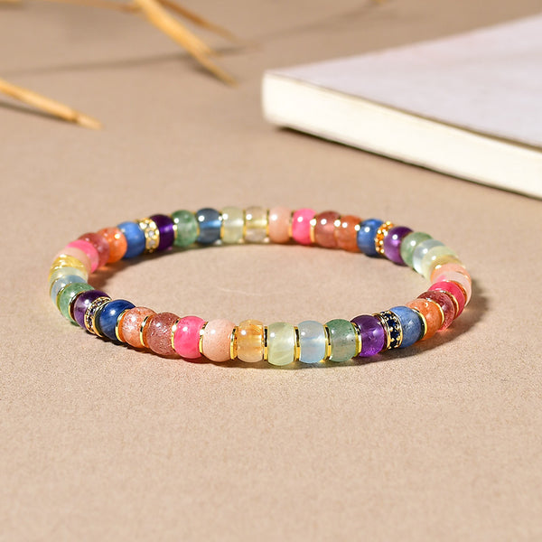 East Energy Rainbow Chakra Master Bracelet 7 Crystal Energy Shield