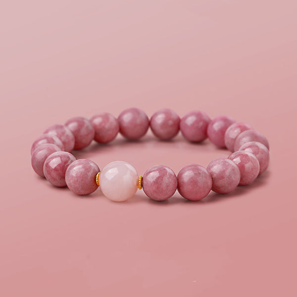 East Energy Rose Heart Trinity Bracelet Jade Purity Karmic Love Cleansing