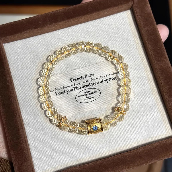 East Energy Golden Rutilated Quartz Bracelet - Wealth & Abundance